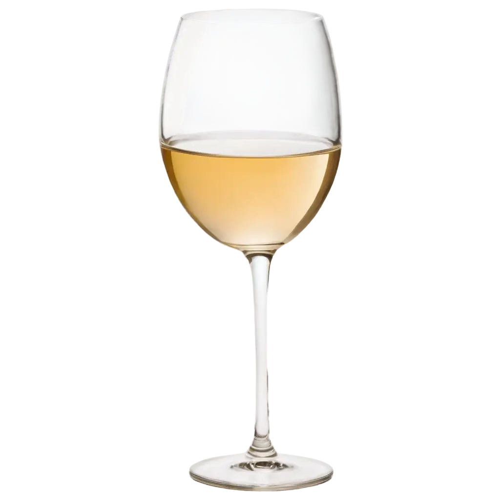 a glass of white wine in a glass. side view