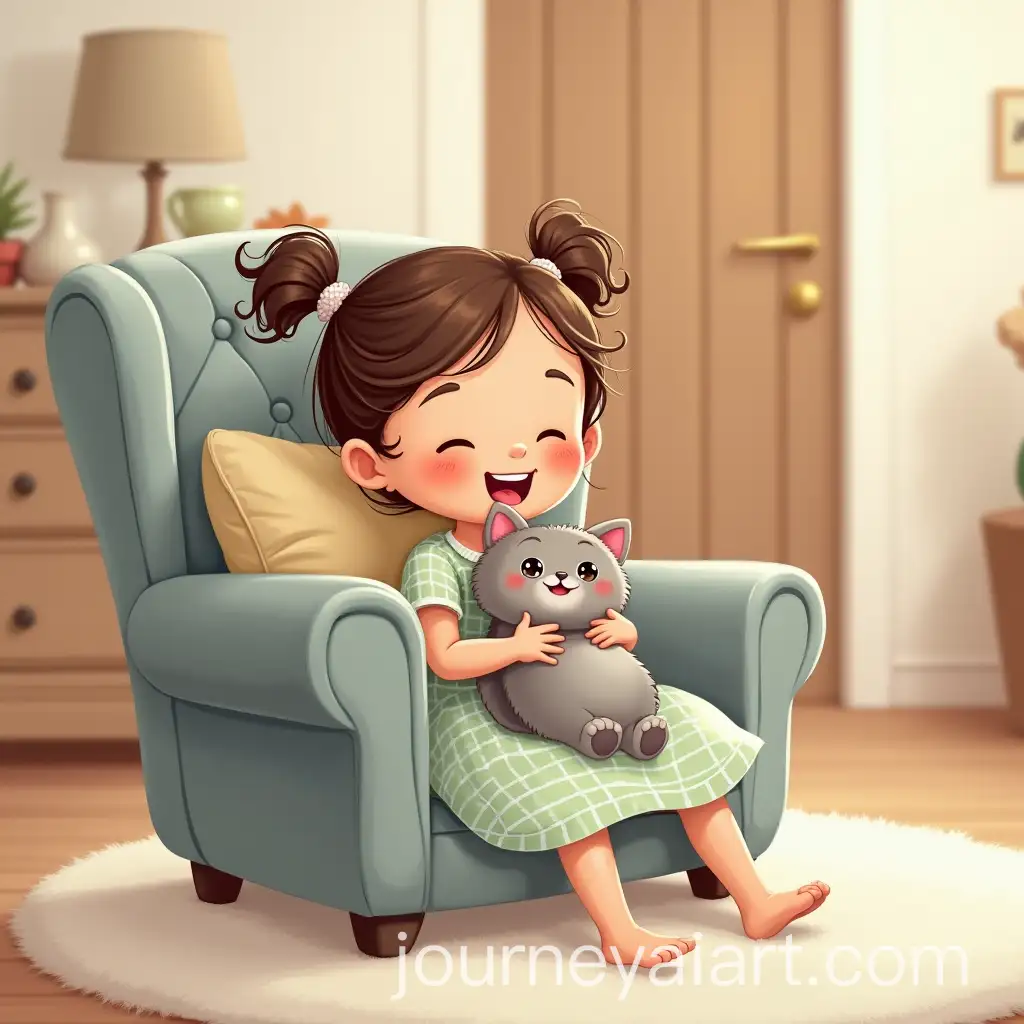 Cheerful-Little-Girl-with-Gray-Cat-in-Cozy-Home-Setting