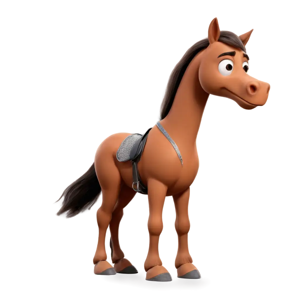 3D-Pixar-Brown-Young-Horse-PNG-Image-for-Creative-Projects