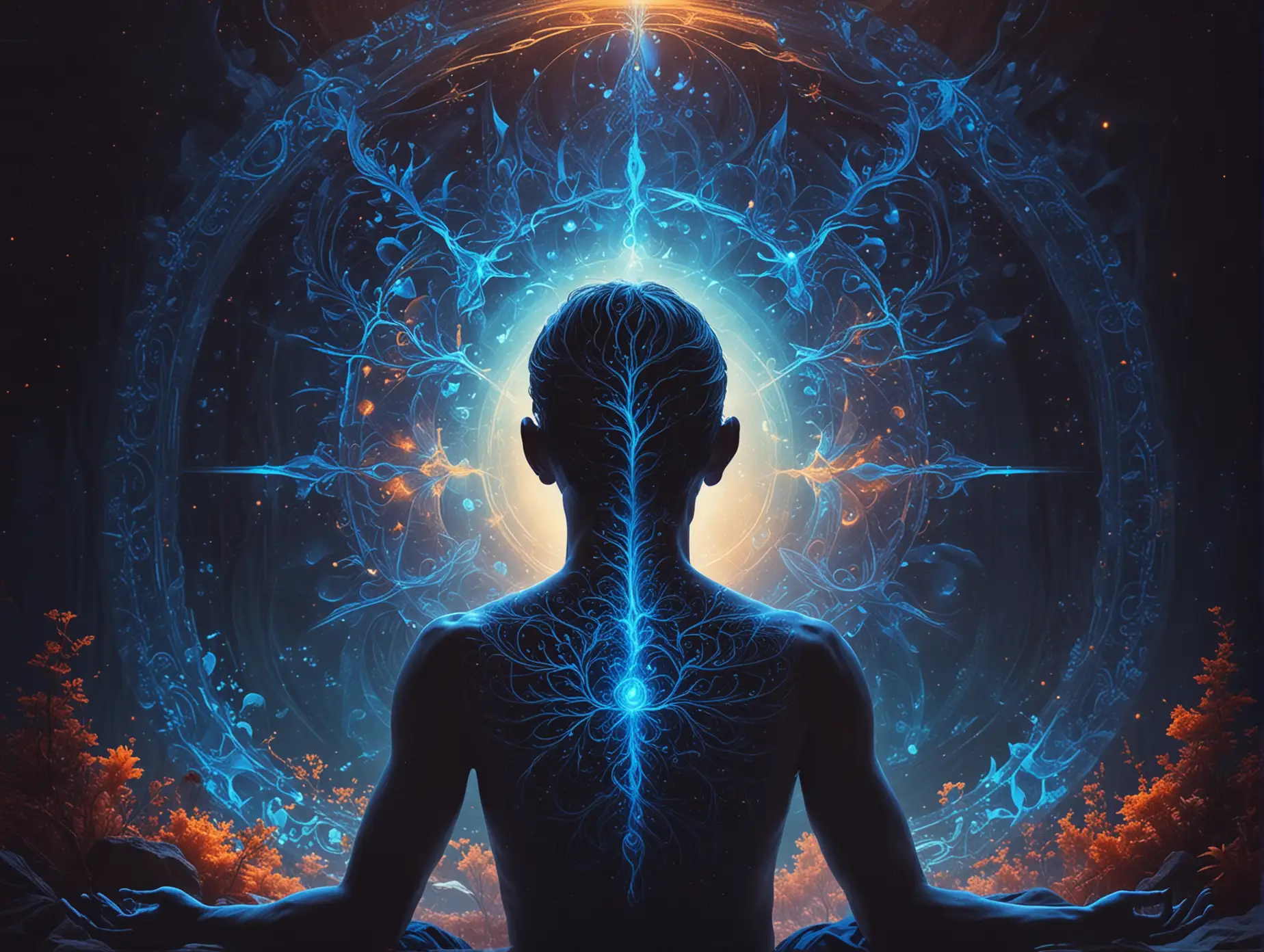 Meditating-Figure-with-Glowing-Blue-Aura-and-Fiery-Landscape-Within