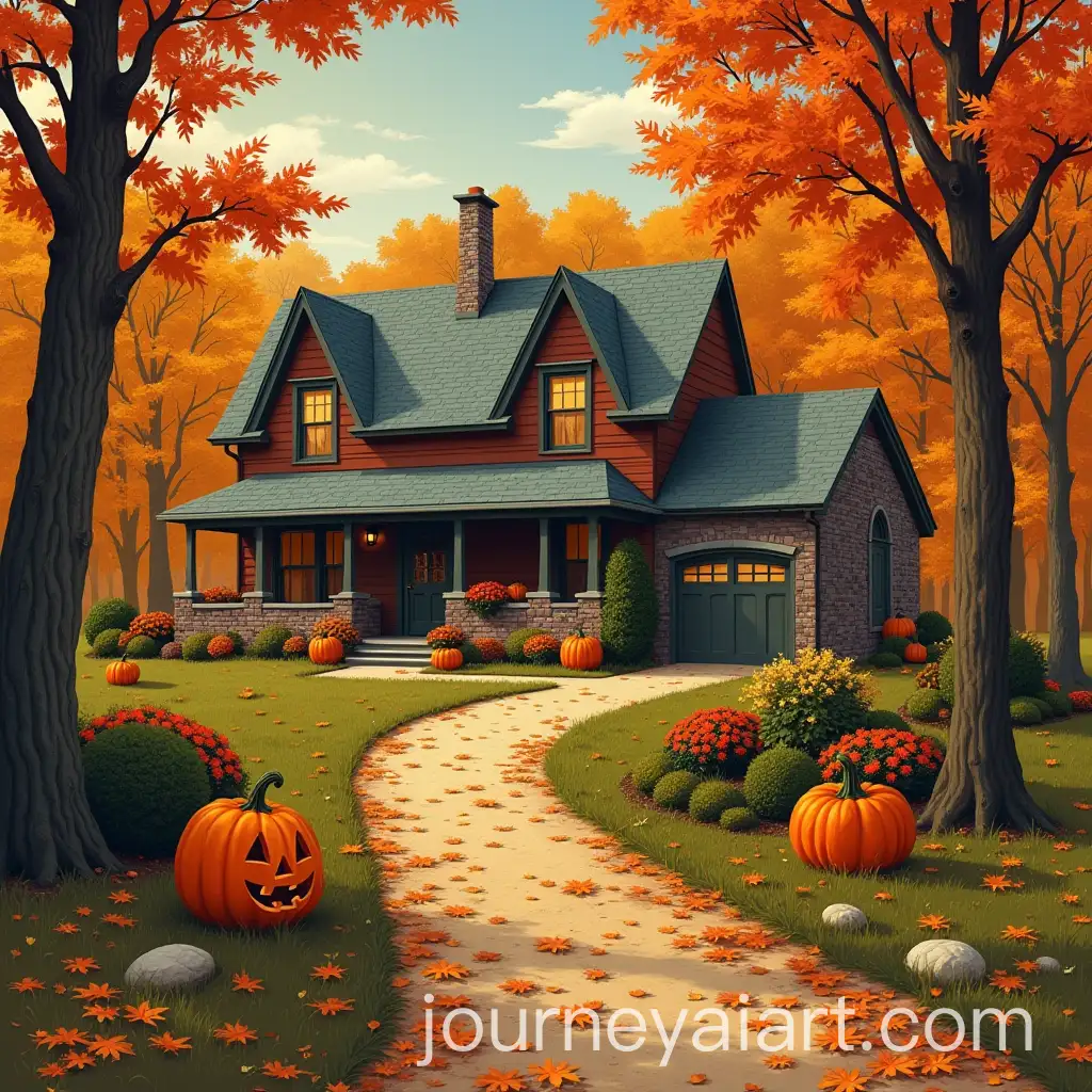 Norman-RockwellInspiredAI-Art-Prompt-Expansion-Fall-and-Halloween-Town-All-Year-Round