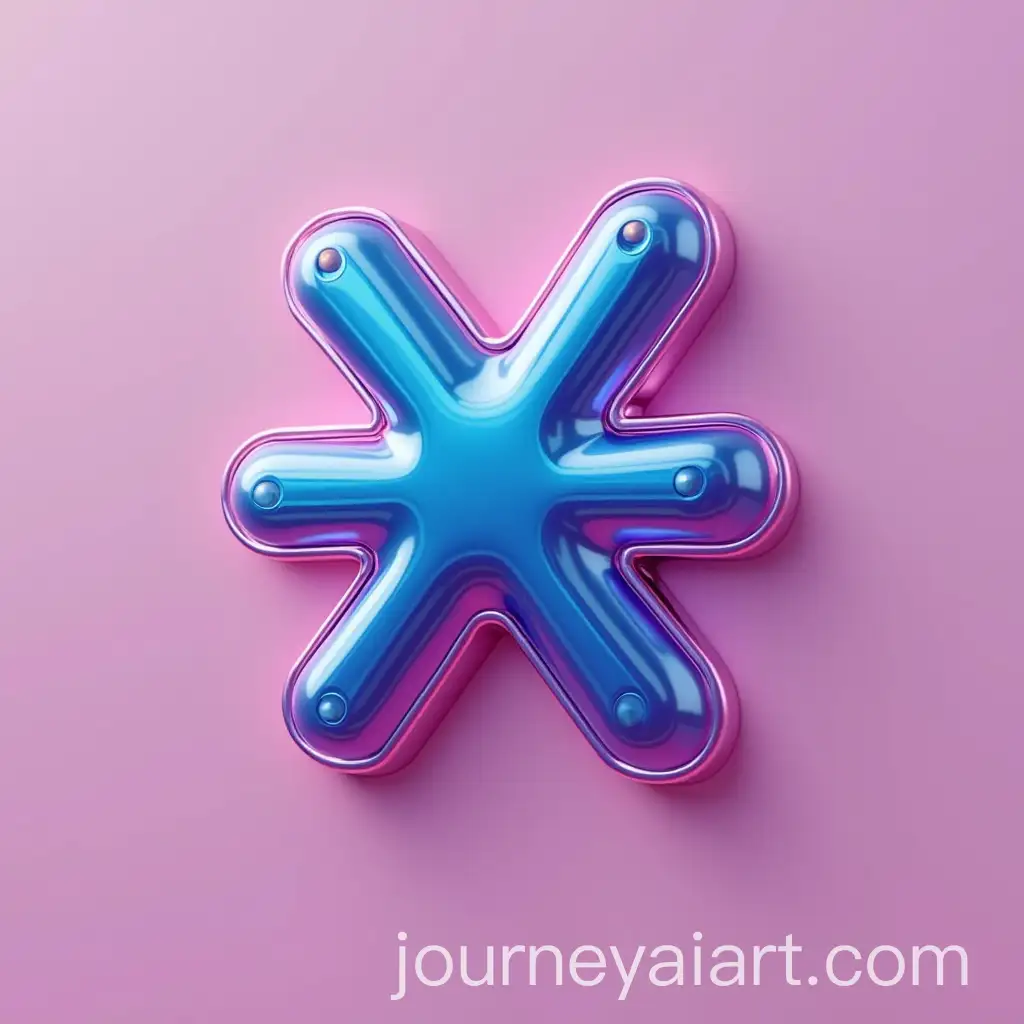 Metallic-Asterisk-Logo-Design-for-Personal-Assistant-Mascot-in-Pink-and-Cyan