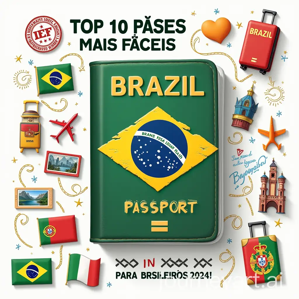 Travel-Guide-Thumbnail-Design-Featuring-International-Flags-and-Brazilian-Passport