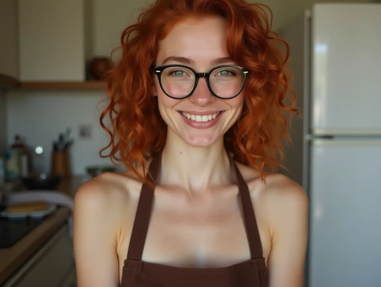 RedHaired-Student-Baking-a-Chocolate-Cake-in-an-Apron