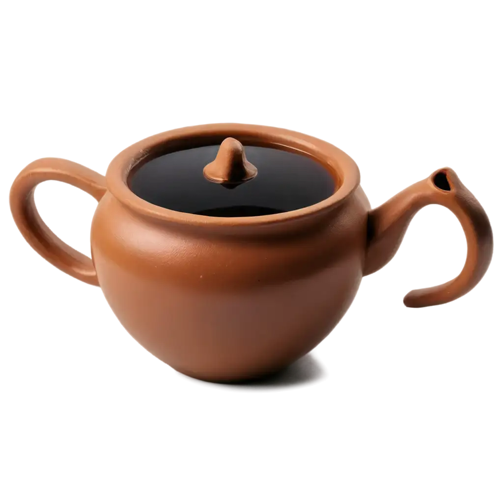 a cup of black tea in clay pot