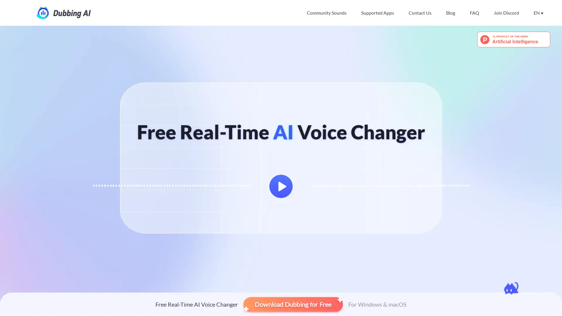 Real-time AI voice changer for PC and Mac users.