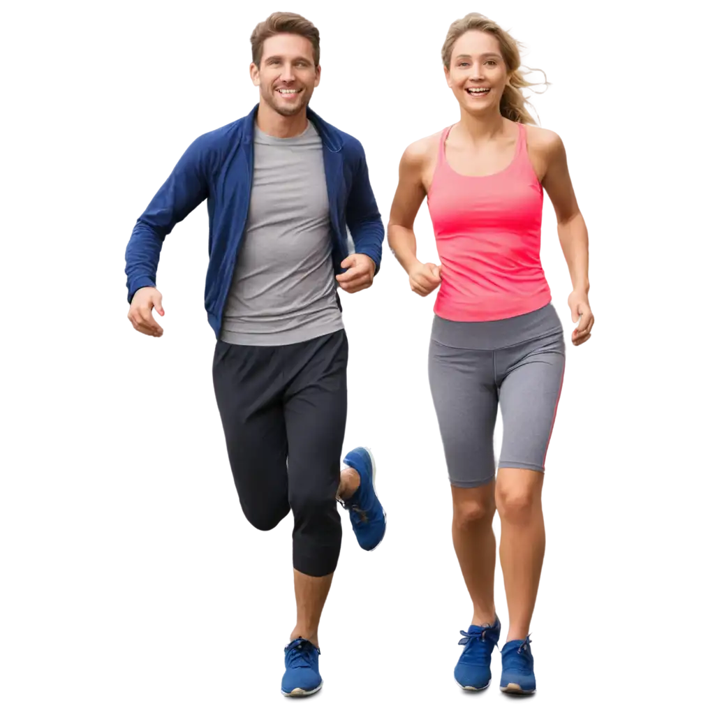 HighQuality-PNG-Image-of-a-Couple-Happily-Running-in-Gym-Clothes