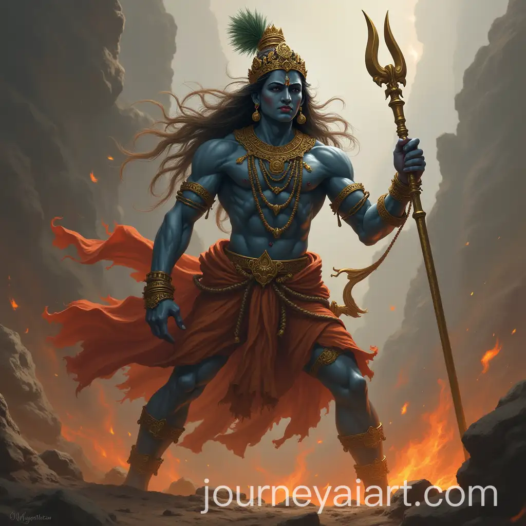 Powerful-and-Majestic-Lord-Krishna-in-a-Fierce-Pose
