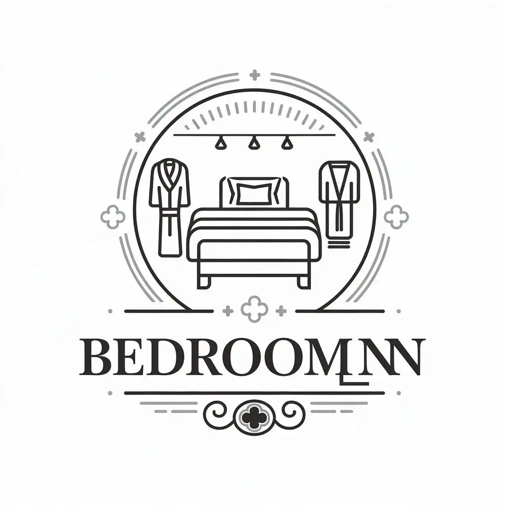 LOGO Design for Bedroomnn Clean and Minimalistic Symbol of Bed Linens and Accessories