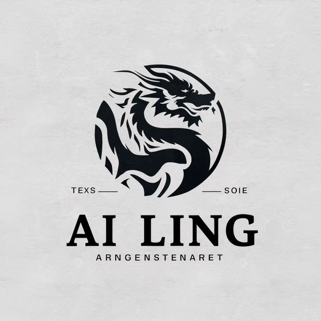 LOGO-Design-For-Ai-Ling-Elegant-Dragon-Symbol-on-Clear-Background