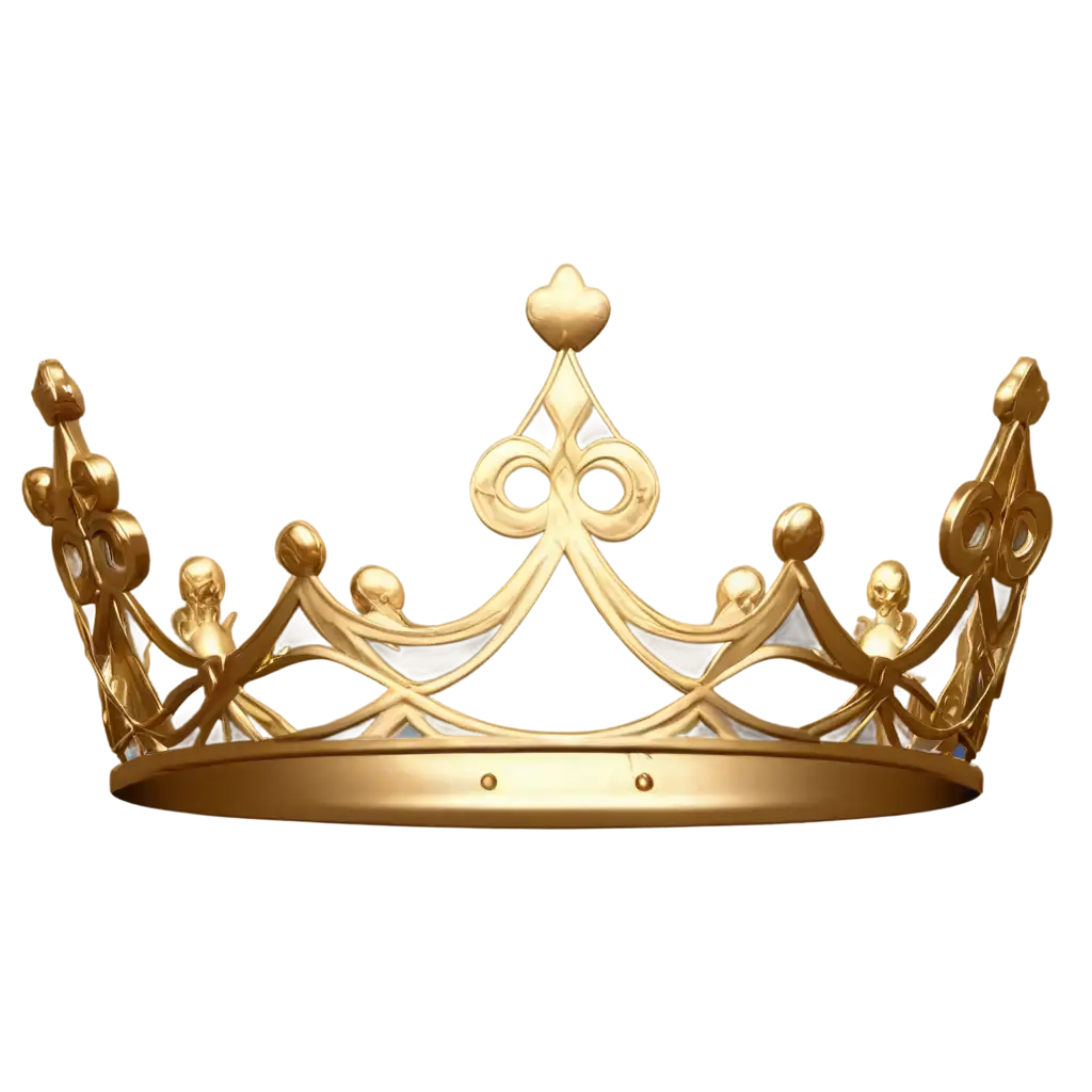 Illustration of a golden and delicate princess crown