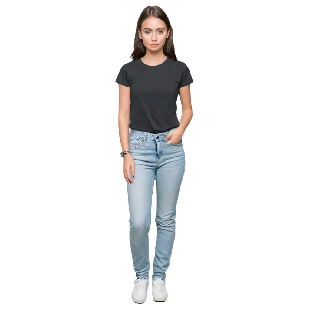 HighQuality-PNG-of-Plain-Tee-for-Women-Perfect-for-Fashion-and-Design