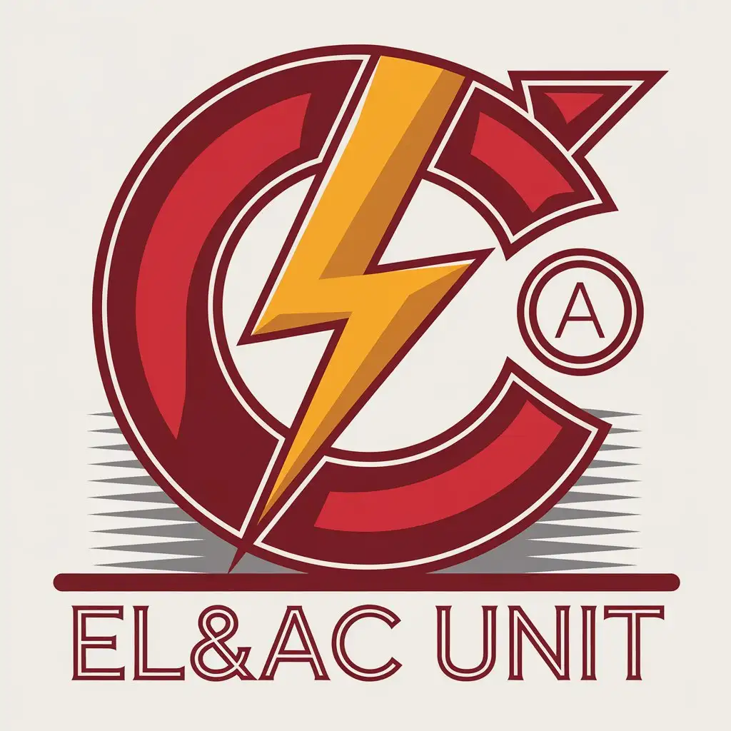 LOGO Design for ELAC Unit Red Yellow and Synergy with Electrical Automation Control Theme