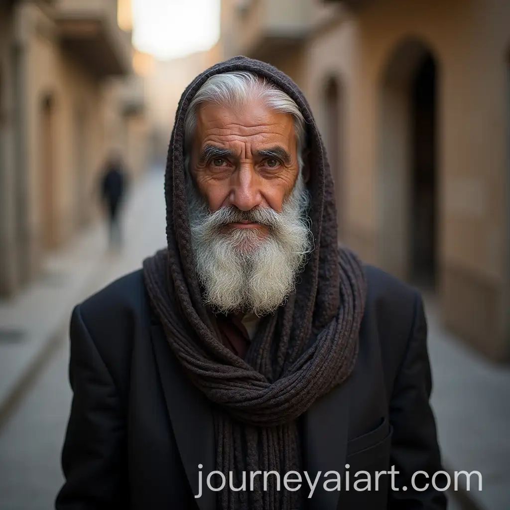 Elderly-Iranian-Man-in-Traditional-Attire-with-Cultural-Background