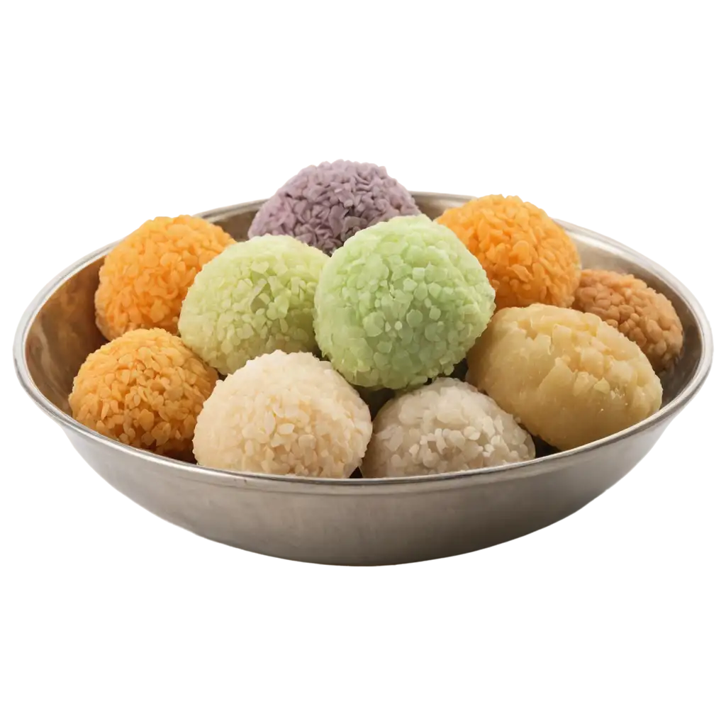 Different Indian sweets in a small bowel