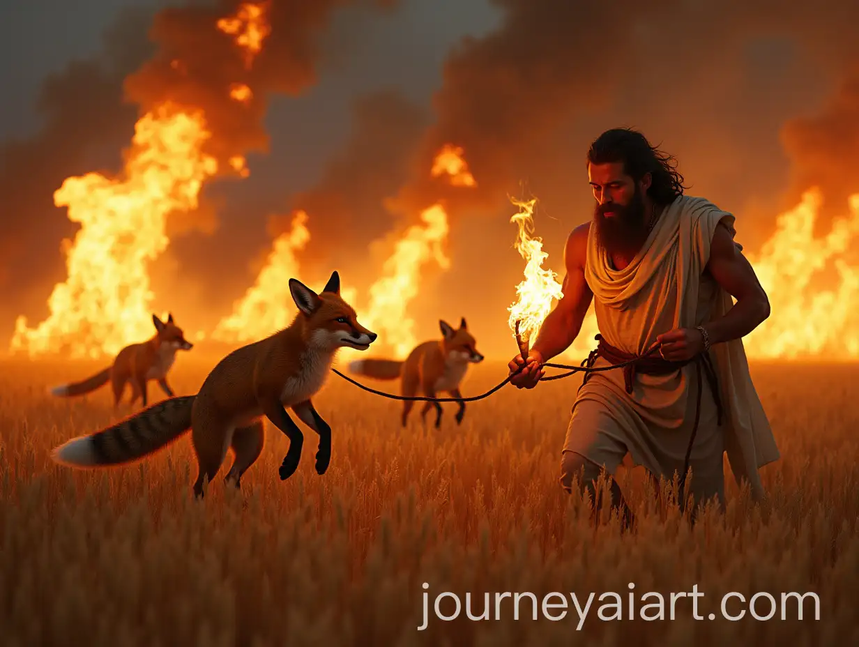 Samson-Tying-Torches-to-Foxes-Tails-in-a-Burning-Wheat-Field