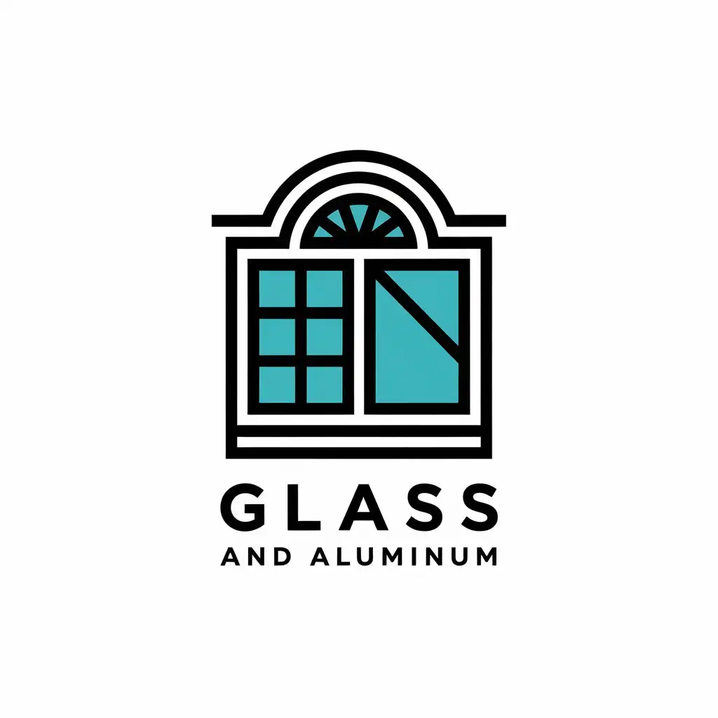 LOGO-Design-for-Glass-Aluminum-Construction-Industry-Symbol-with-Canceleria-Clear-Background