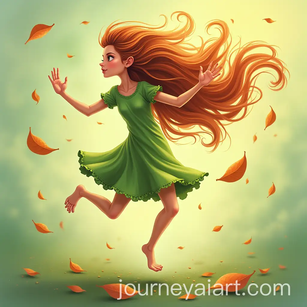 Whimsical-Dancing-Leaves-with-Humanlike-Features