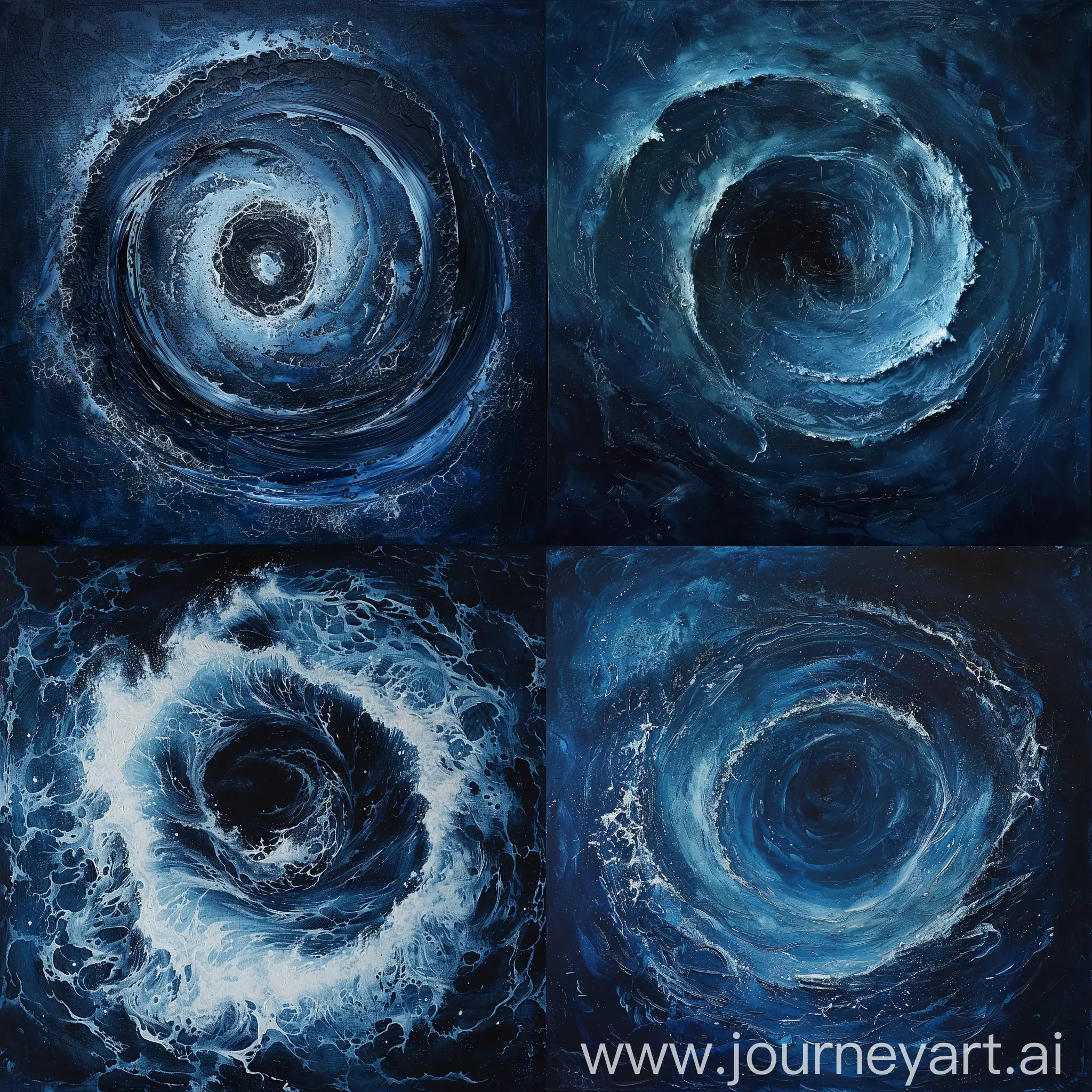 Zen-Symbol-Whirlpool-in-Dark-Blue-Background