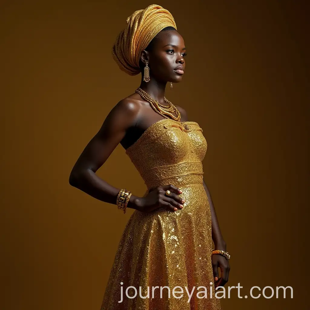 HyperRealistic-Image-of-a-Wealthy-African-Woman-in-Golden-Traditional-Dress