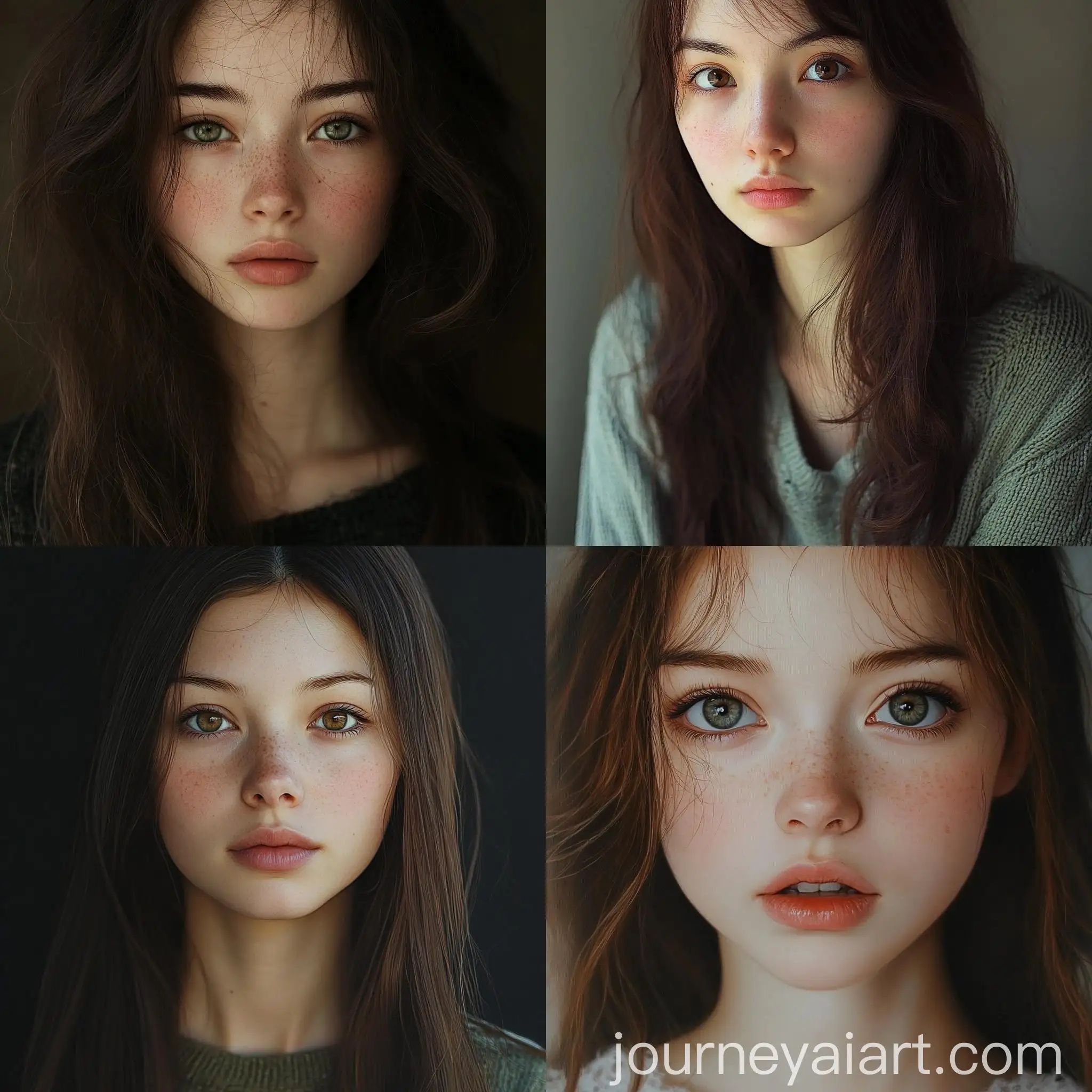 Portrait-of-a-Young-Woman-with-Hazel-Eyes-and-Long-Unkept-Brown-Hair