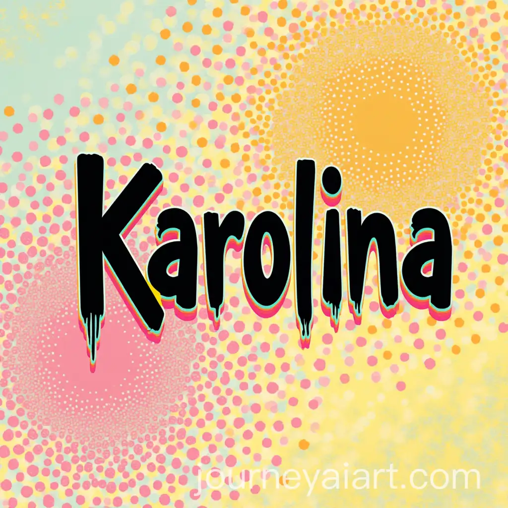 Pop-Art-Portrait-of-Karolina-in-Bold-Colors-and-Dotted-Outlines