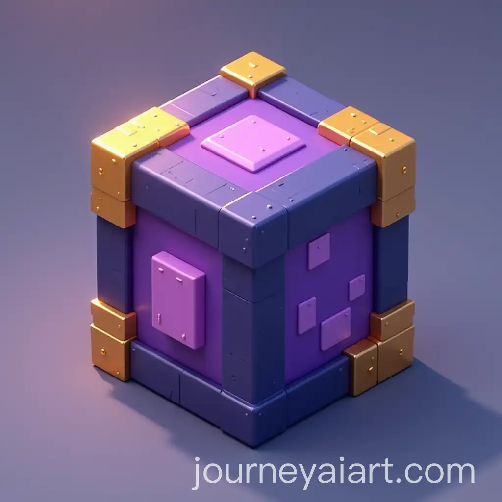 Purple-Blue-and-Gold-2D-Minecraft-Ingot-Item-Design