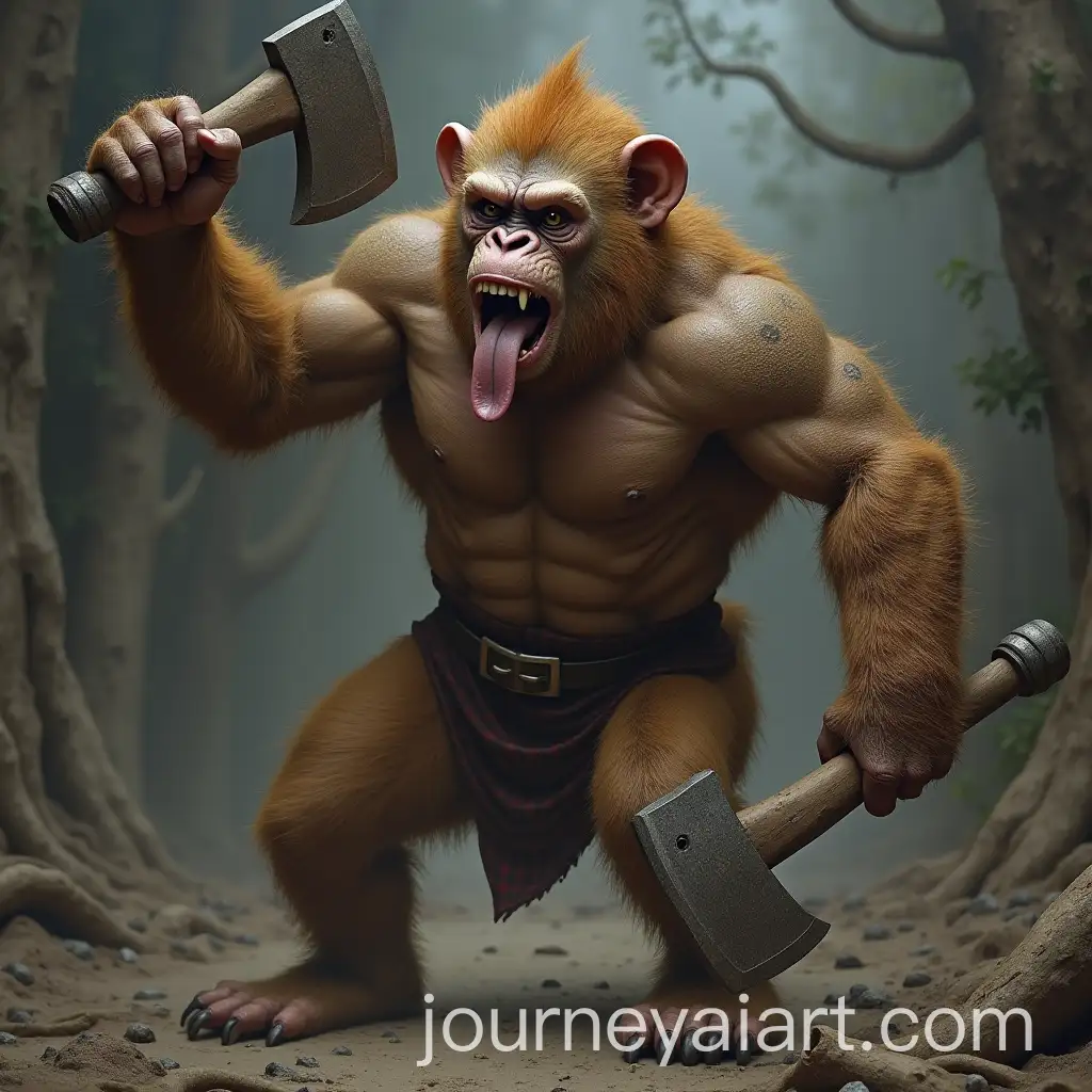 Muscular-Monkey-Warrior-Carrying-a-Massive-Axe-for-Battle