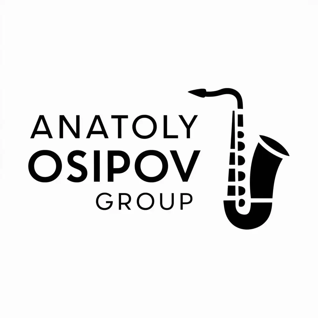 a logo design,with the text "Anatoly Osipov Group", main symbol:jazz saxophone art contemporary,Moderate,be used in music artist industry,clear background