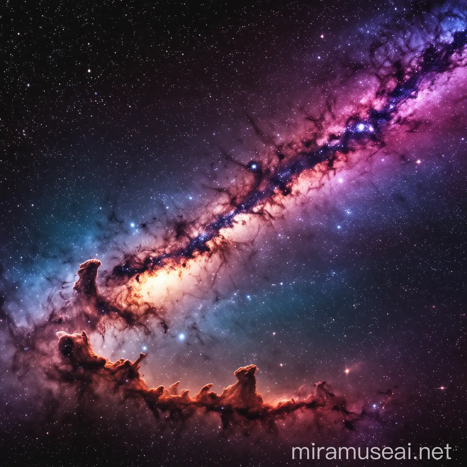 Colorful Sky and Galaxy Banner Design