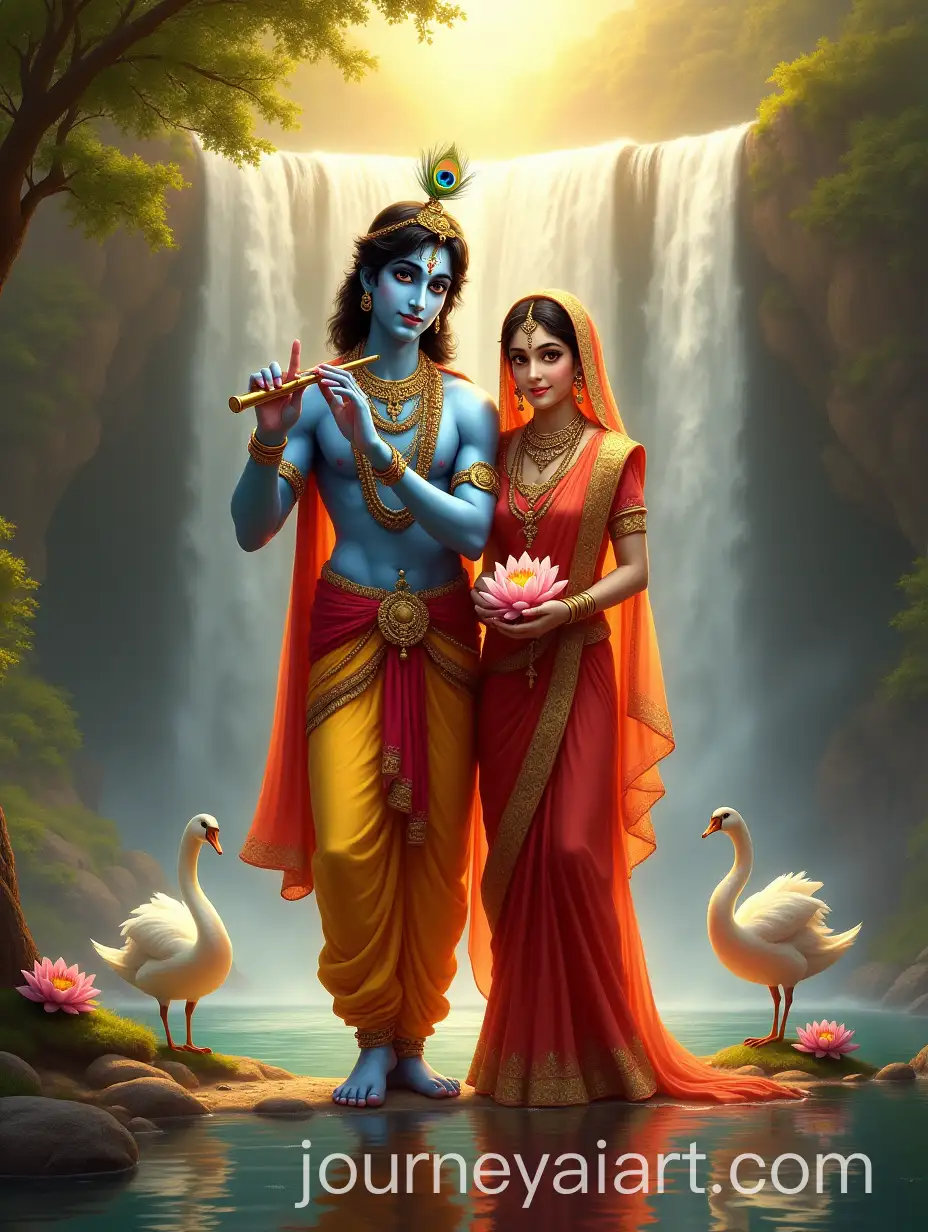 AI-Image-ExpansionDivine-and-Surreal-Painting-of-Lord-Krishna-and-Radha-in-Enchanting-Landscape