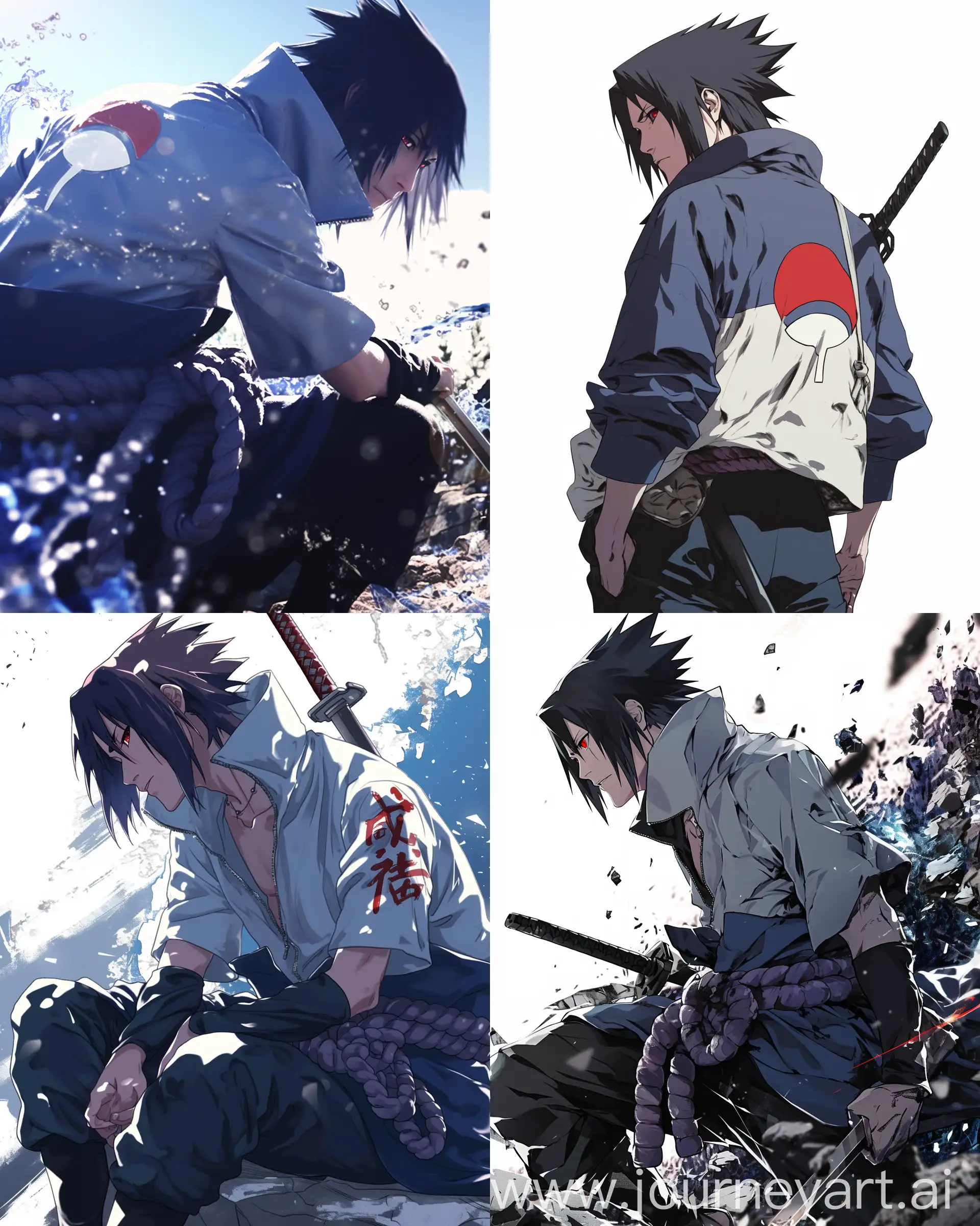 Uchiha-Sasuke-in-Dynamic-Pose-with-Katana-from-Anime-Bleach