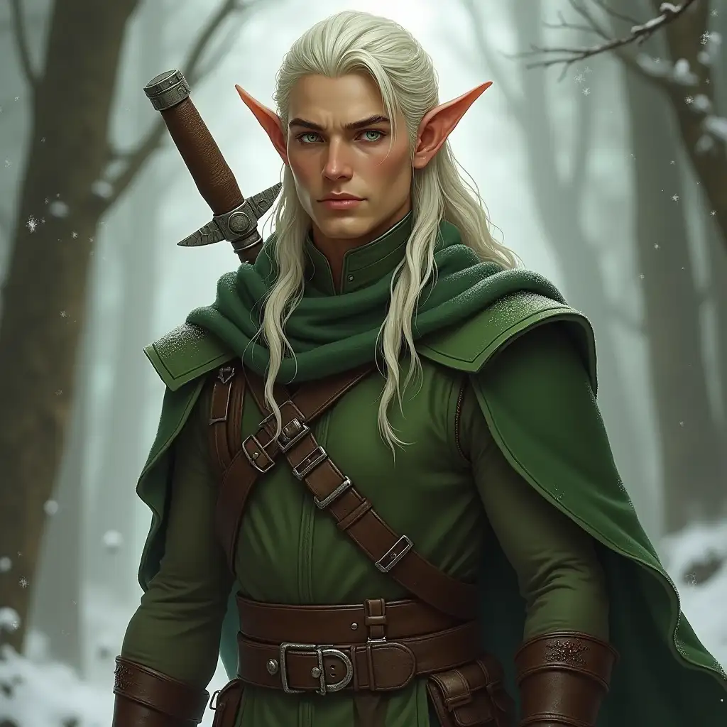 Handsome Male Elf Soldier Training in Ranger Gear