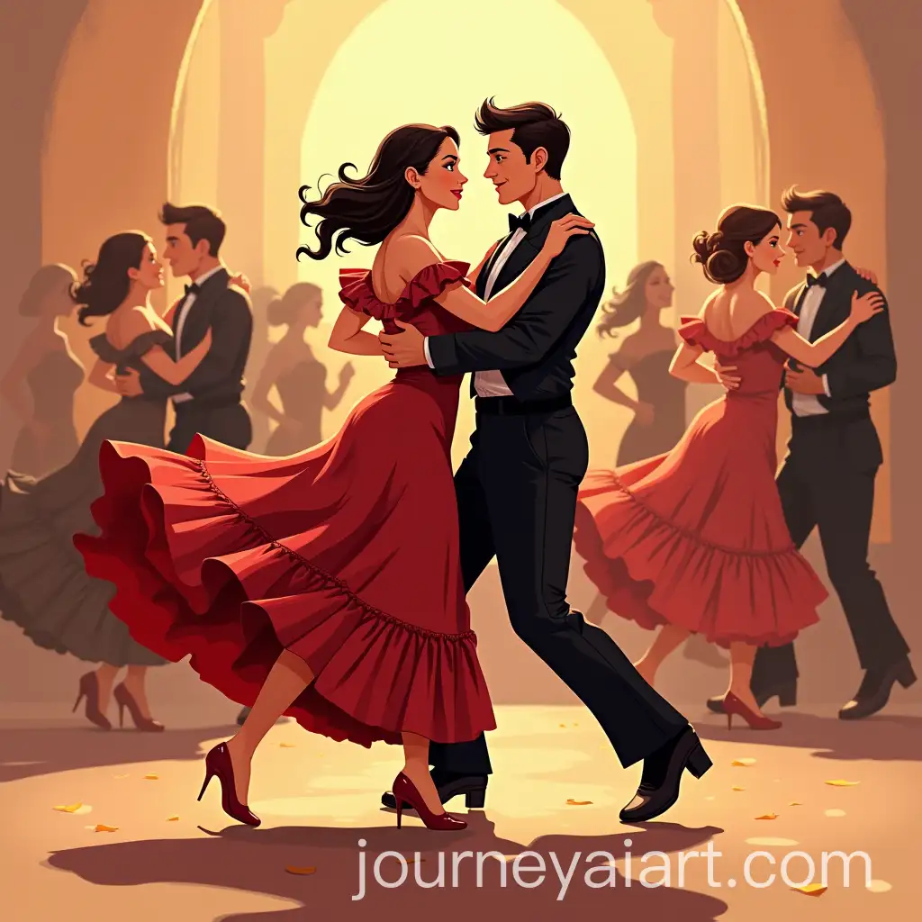 Several-Chachacha-Couples-Dancing-in-Latin-American-Costumes