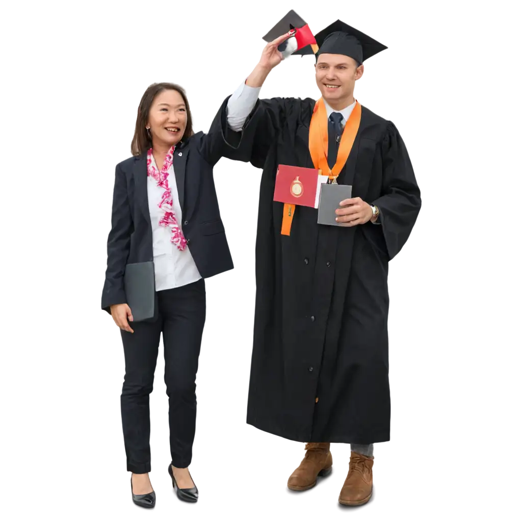 HighQuality-PNG-Image-Man-Graduating-and-Taking-Photo-with-Family