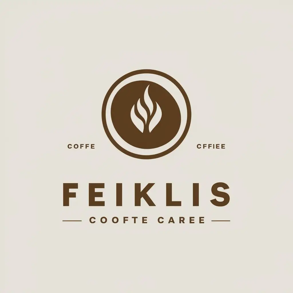 a vector logo design,with the text "FEIKLIIS", main symbol:coffee,Moderate,clear background