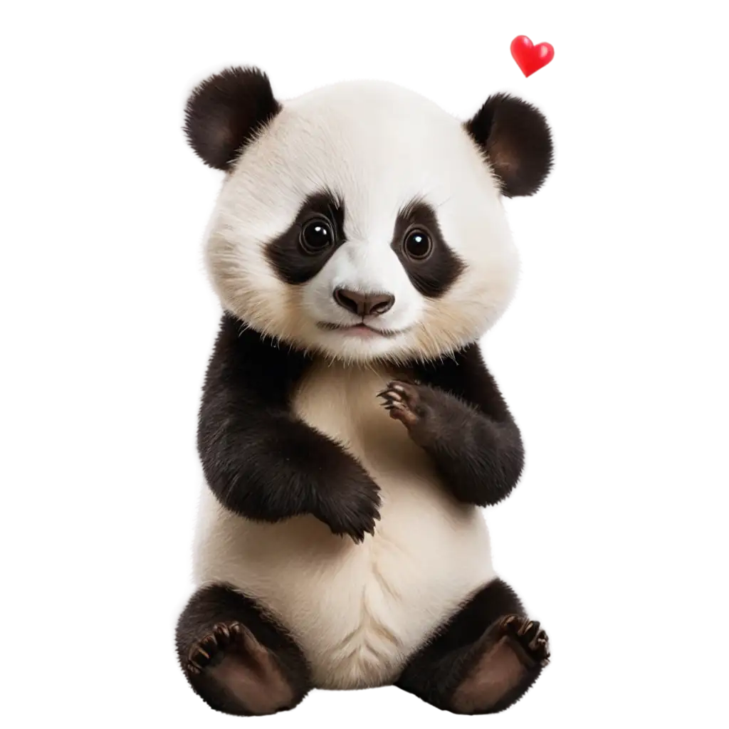 Realistic-Baby-Panda-in-Love-PNG-Image-Perfect-for-Print-and-Digital-Use