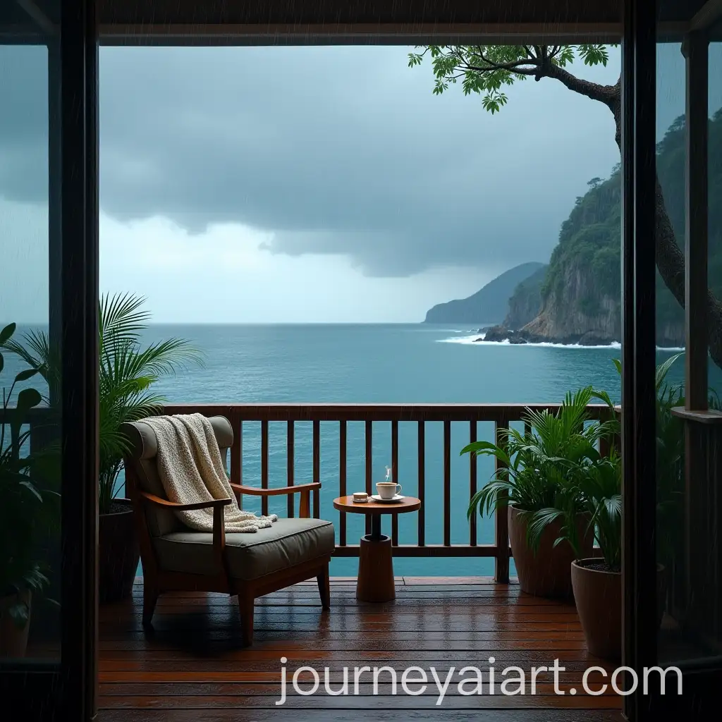 Serene-Ocean-Balcony-Scene-with-Rain-and-Coffee