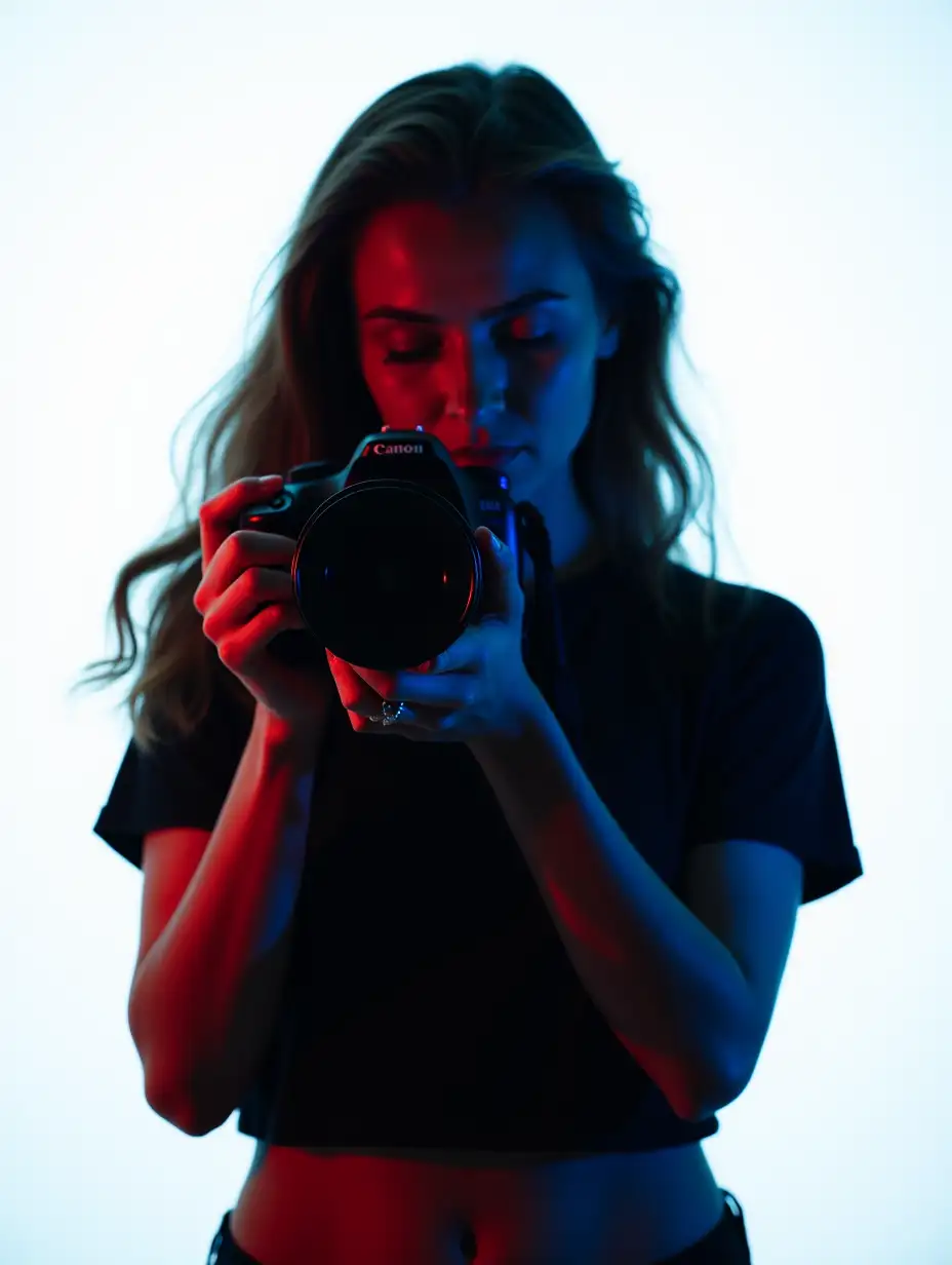 Russian-Girl-Photographer-with-Canon-Camera-in-Mystic-Style-Lighting