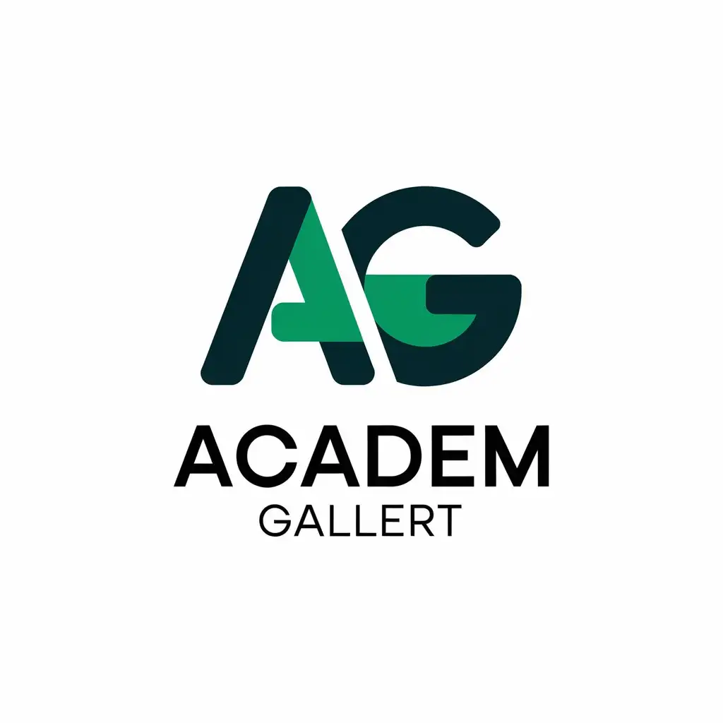 LOGO Design for Academ Gallert Modern AG Monogram for Events Industry with Clear Background