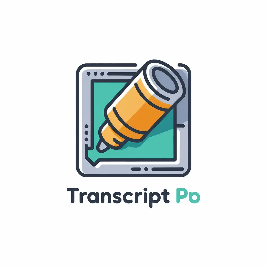 LOGO Design for Transcript Pro Vector Design with Highlighter Symbol for Technology Industry