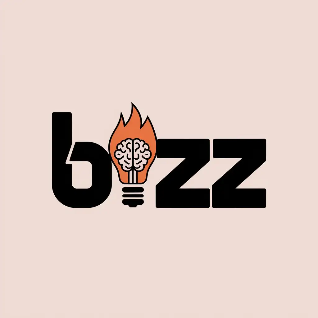 LOGO Design For Bizz Modern Vector Design with Bulb Fire and Brain Theme