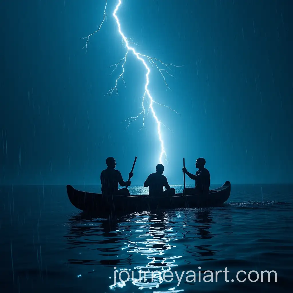 African-Fishermen-in-a-Canoe-Battling-Storm-at-Sea