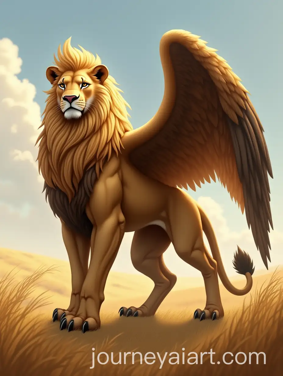 Majestic-LionEagle-Hybrid-Creature-in-Golden-Savanna