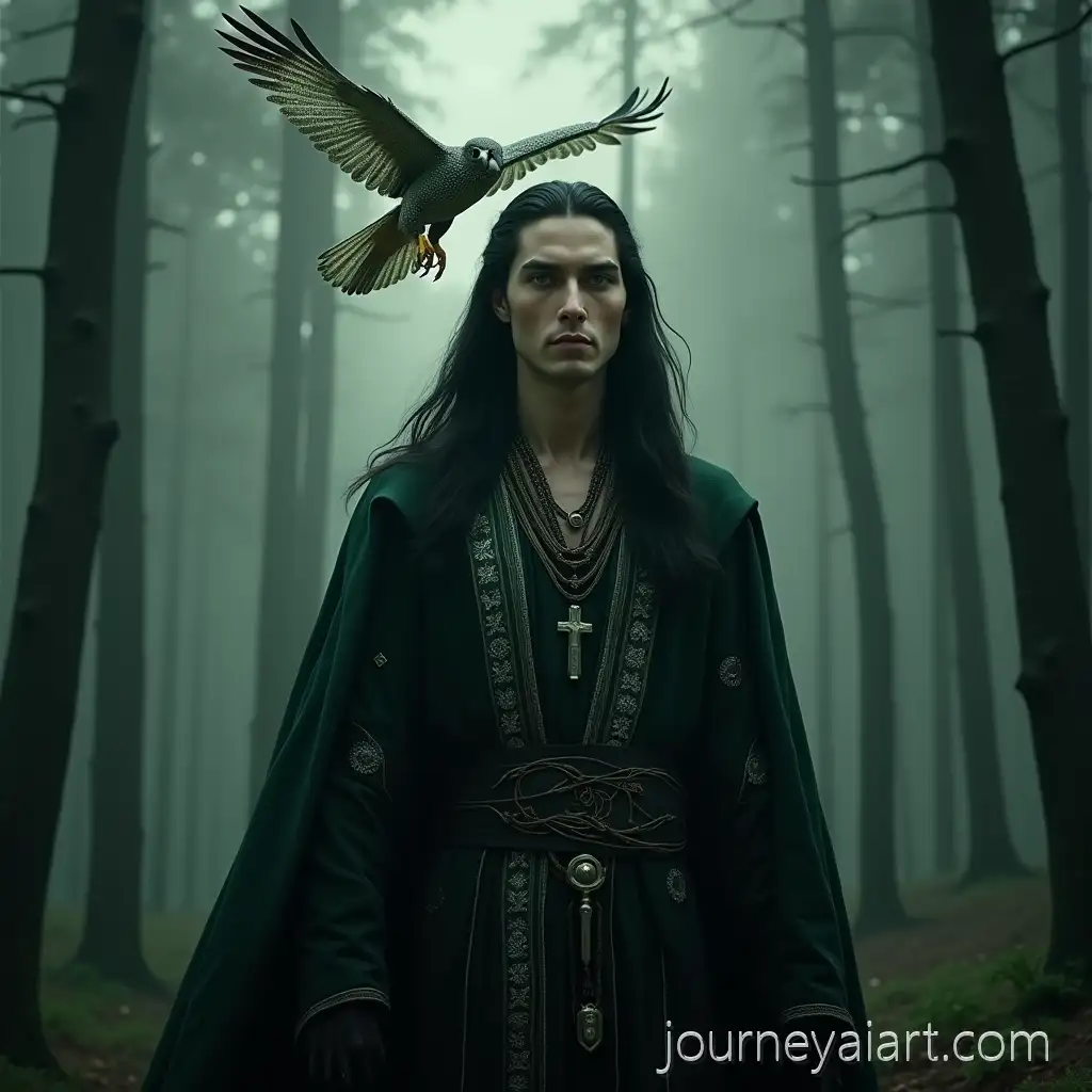 MElven-Noble-Image-Expansionature-Elven-Noble-in-a-Twilight-Forest-with-Spirit-Falcon