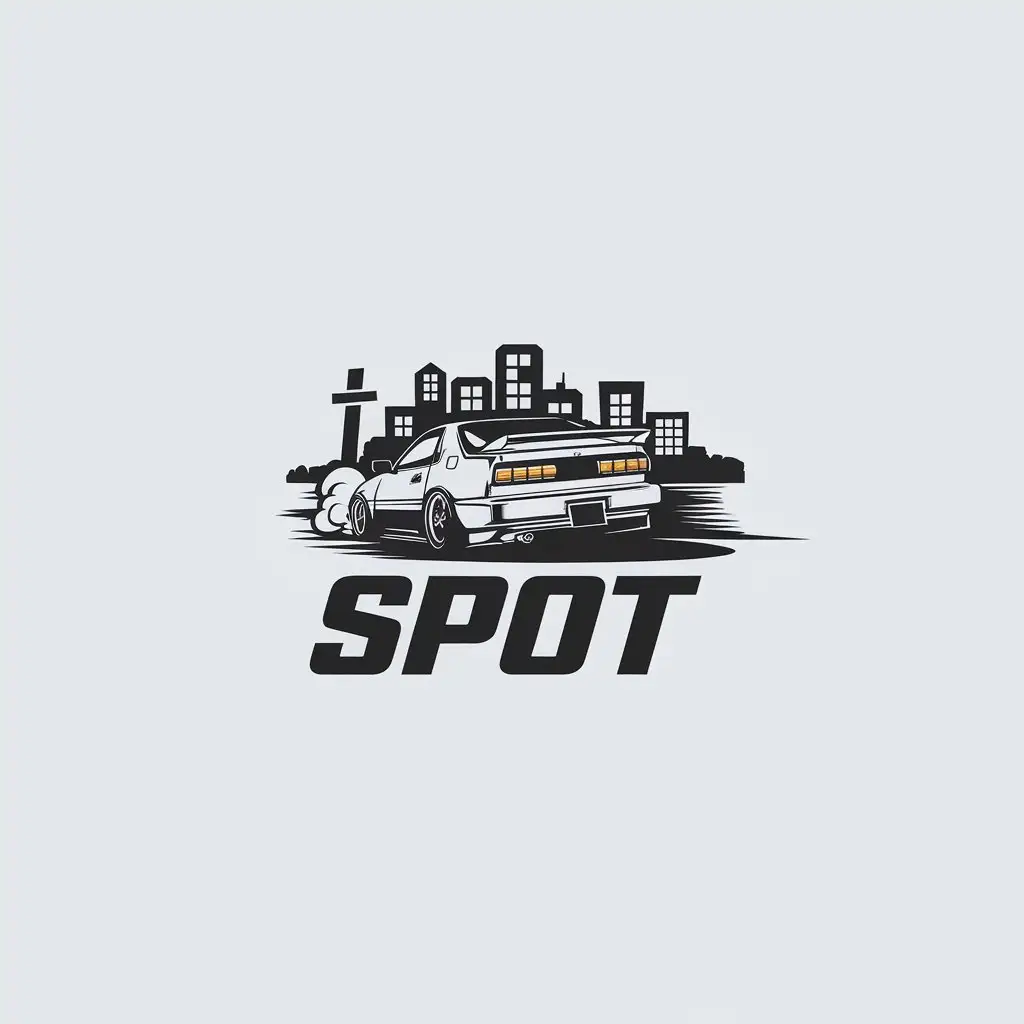 LOGO Design For Spot Japanese Car Automotive Logo with Minimalistic Style