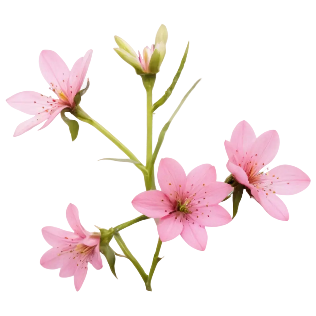 Delicate-Pink-Flowers-PNG-CloseUp-Cluster-with-Dew-Drops