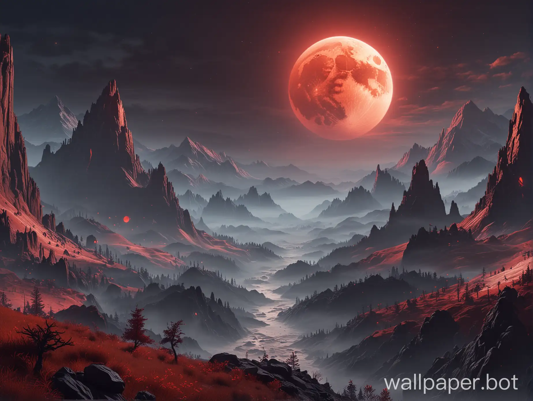 Blood-Moon-Over-Misty-Mountains-in-Unreal-Engine-5