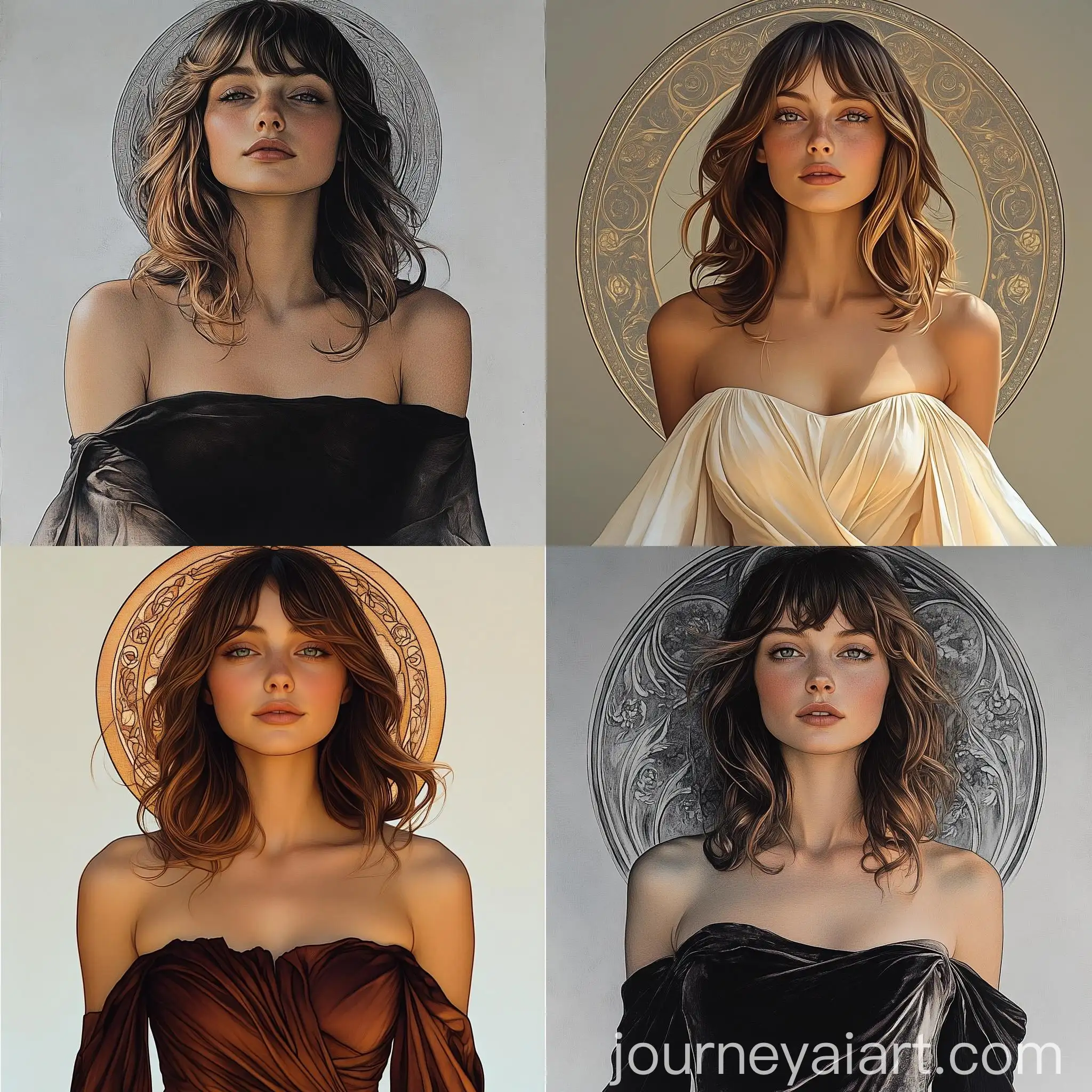 Goddess-of-Art-and-Wisdom-in-Alphonse-Mucha-Style