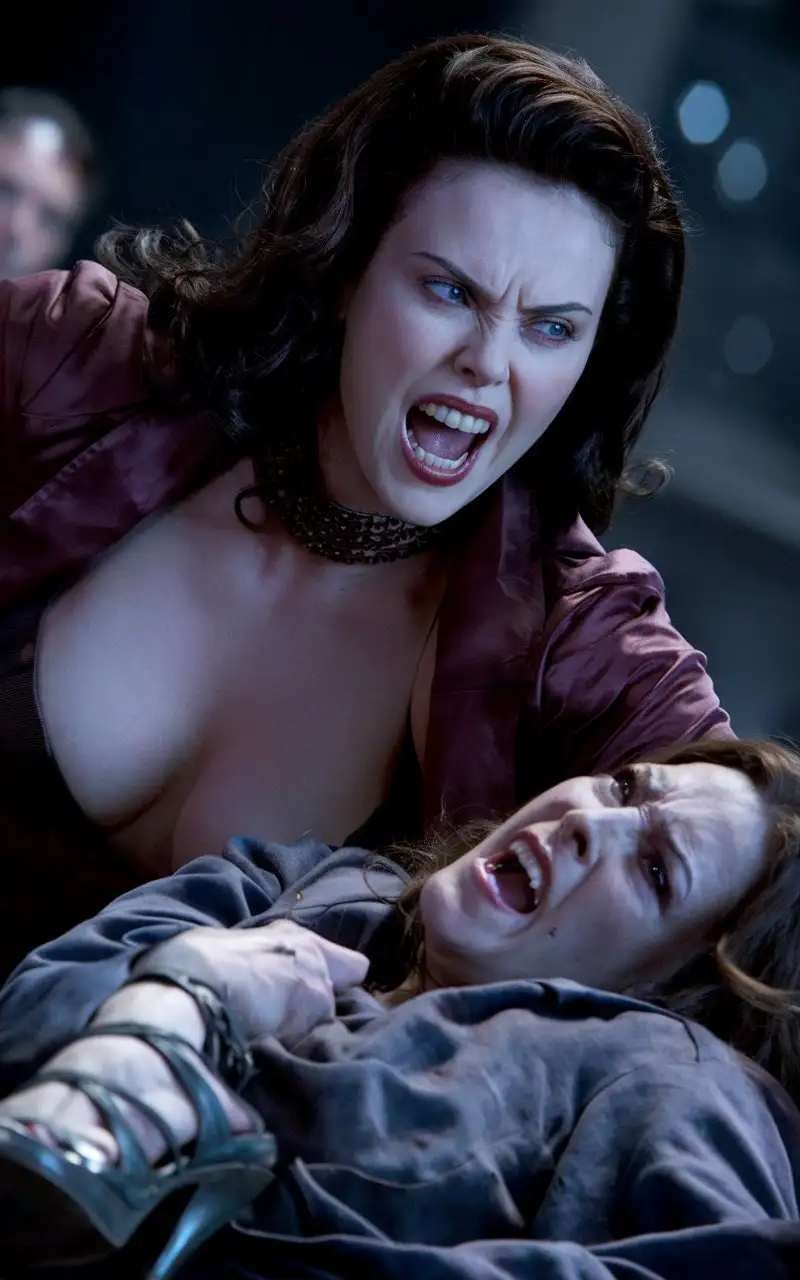 Charlize-Theron-as-an-Angry-Vampire-Attacking-a-Frightened-Victim